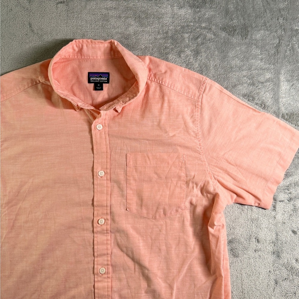 Patagonia Organic Cotton Button-Up Short Sleeve Casual Shirt, M
